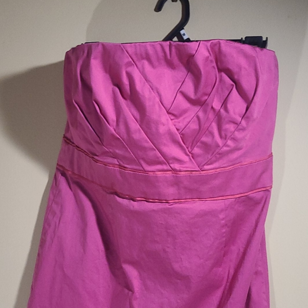 Strapless pink midi dress size M